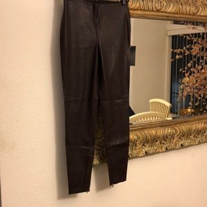 Zara Faux Leather leggings in brown size M